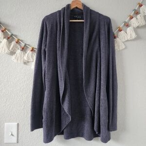 Barefoot Dreams Circle Cardigan Indigo Gray Open Front Cozychic Lite Cardigan M